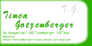 timea gotzemberger business card